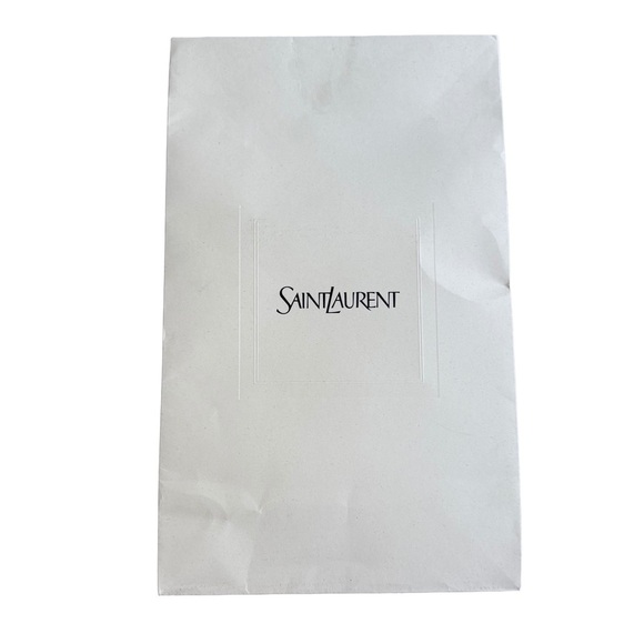 SAINT LAURENT WHITE AND BLACK ICONIC SHOPPING BAG - Picture 6 of 7